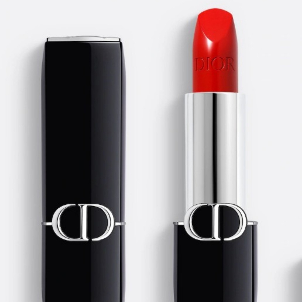 Dior Black Lipstick with Silver Accent